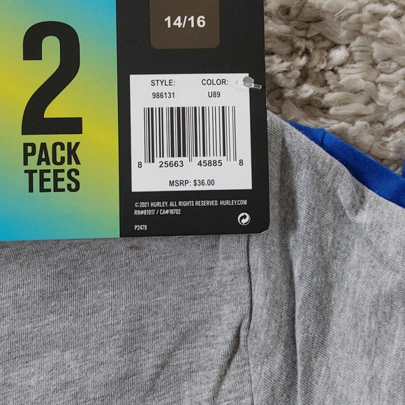 New Hurley boys shirts set of 2 size 14/16 - Picture 6 of 6
